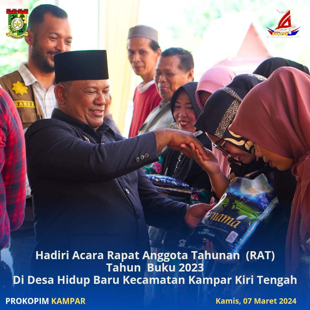 Hadiri RAT di Kampar Kiri Tengah, Momentum Sekda Yusri Perkuat Koperasi